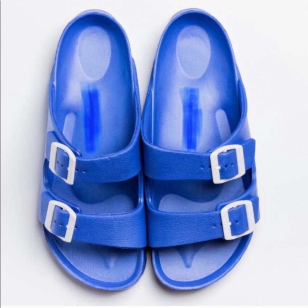Blue Pool Party Sandals -Sz 7
